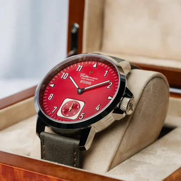 Münchner Small Seconds Watch - Championship Crimson - Image 2