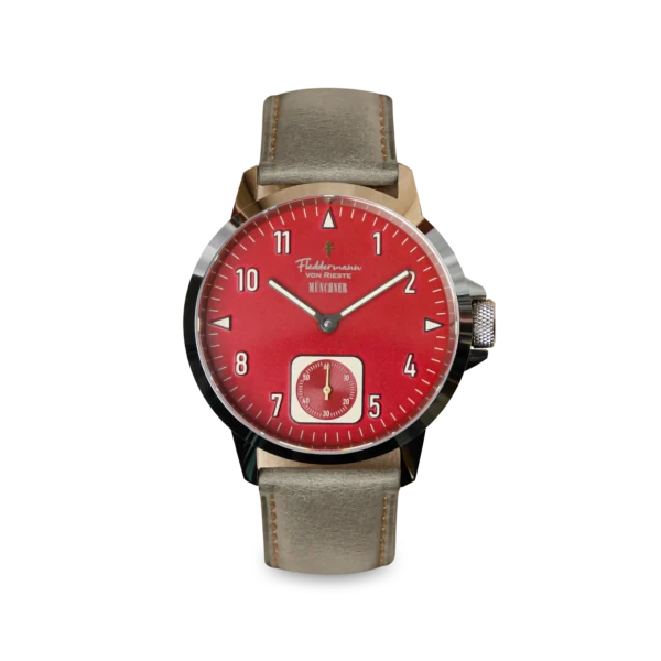 Münchner Small Seconds Watch - Championship Crimson