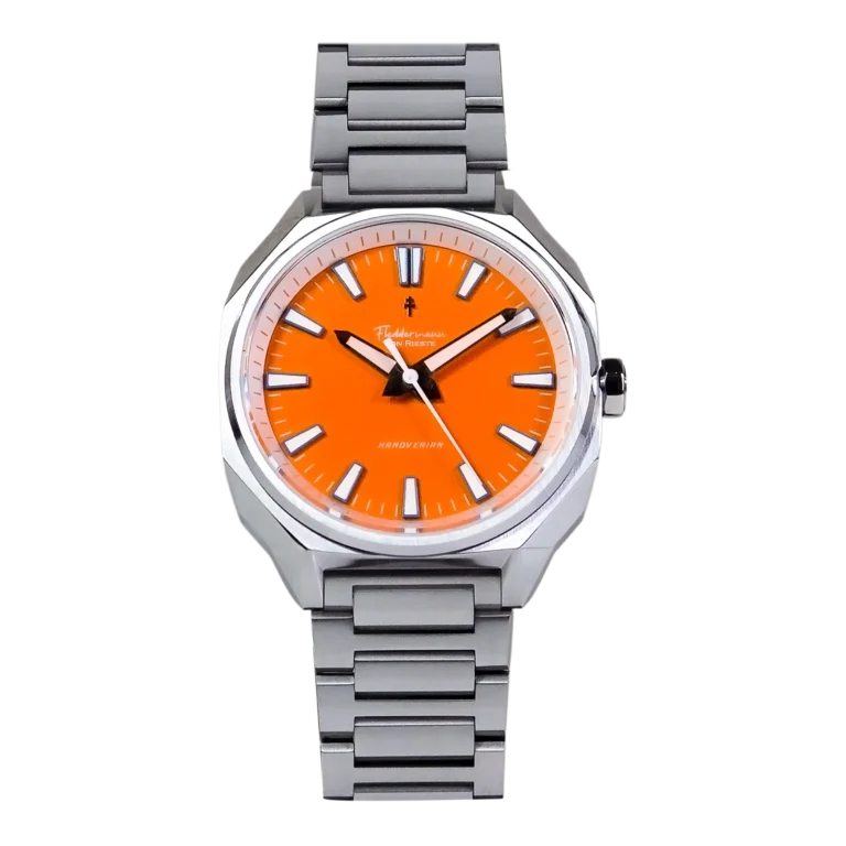 Hanoverian automatic sport watch, Southland Orange dial, assembled in Indiana