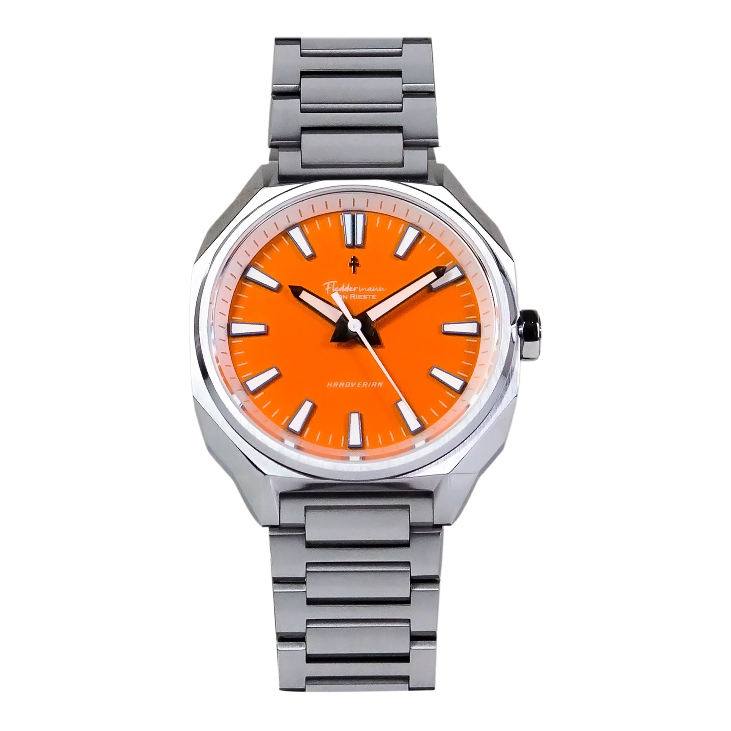 Hanoverian automatic sport watch, Southland Orange dial, assembled in Indiana