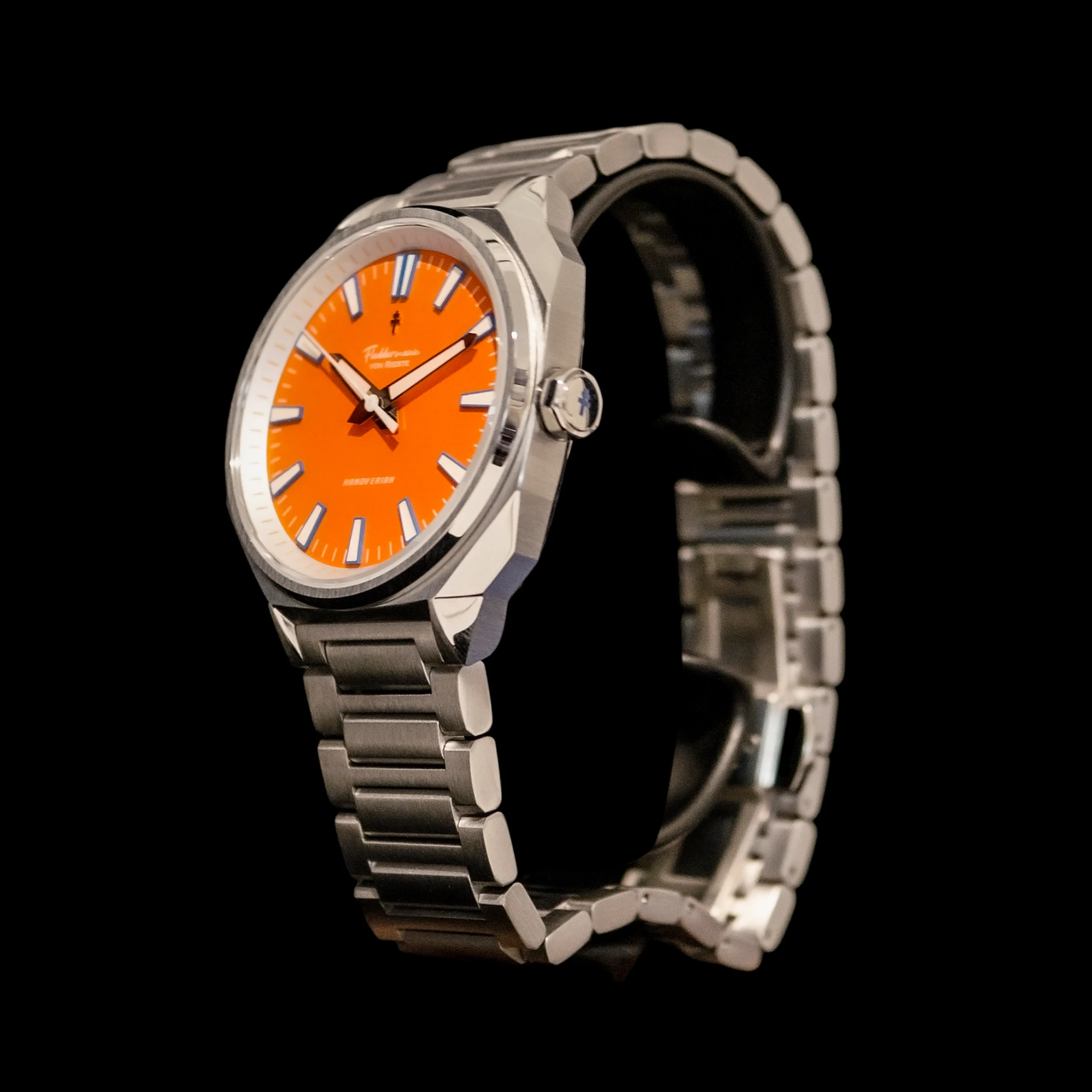 Hanoverian automatic sport watch, Southland Orange dial, assembled in Indiana