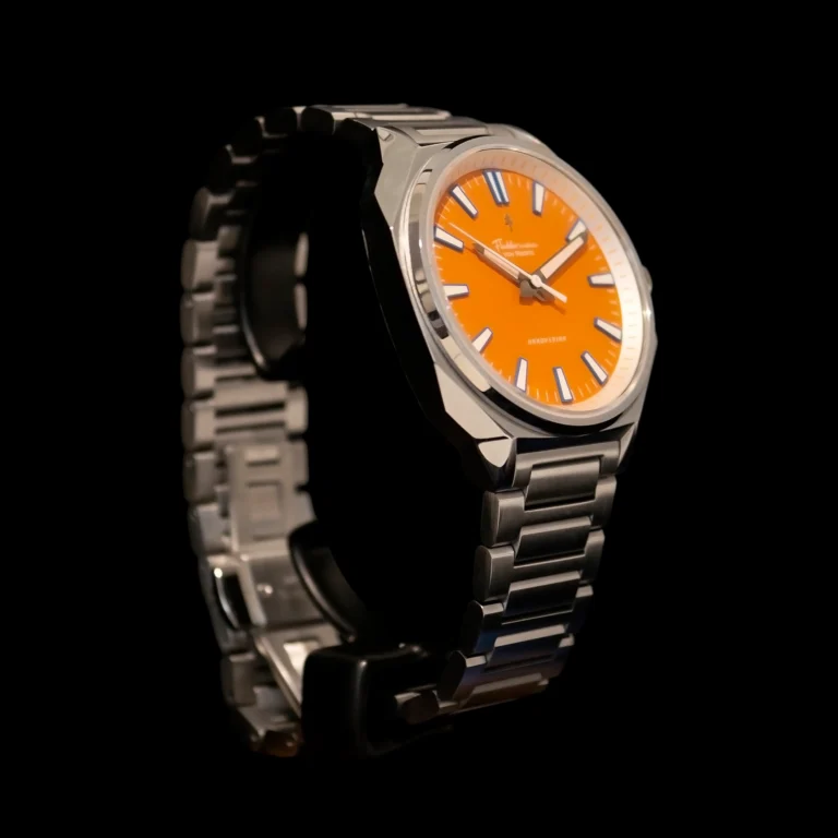 Hanoverian automatic sport watch, Southland Orange dial, assembled in Indiana