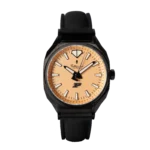 Blacked-out Purdue Boilermakers watch with gold dial and Motion P in a black PVD case