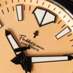 Blacked-out Purdue Boilermakers watch with gold dial and Motion P in a black PVD case